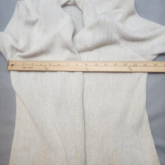 Lilly Pulitzer Tatum‎ Cardigan Gold Metallic Sweater Tassels Sz S - Picture 9 of 10